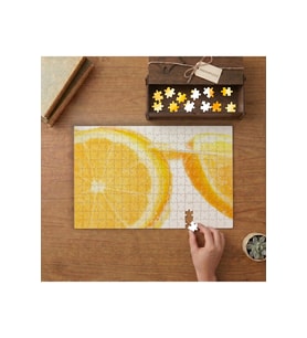 Suyun İçindeki Portakal Dilimleri Tasarımı 240 parça Ahşap Puzzle Ahşap Kutuda MP02594