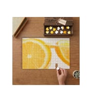 Suyun İçindeki Portakal Dilimleri Tasarımı 240 parça Ahşap Puzzle Ahşap Kutuda MP02594