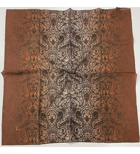 Mandala Desen Elegante Seri Eşarp Eşarp Askısı ile Birlikte 100x100 cm Kiremit K