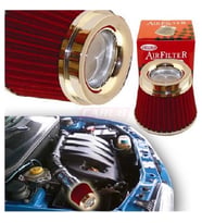 Carub Performans ve Ses Arttırıcı Açık Hava Filtresi +6 Hp Kapalı Tip Kırmızı Aparatlı Üniversal