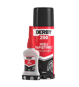 Derby 200 ML Ultra Güçlü Hızlı Yapıştırıcı Seti