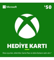 Microsoft Xbox Hediye Kartı 50 TL