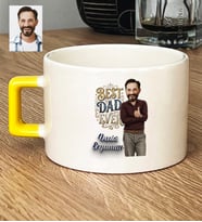 Kişiye Özel Karikatürlü Best Dad Ever Babaya Hediye Lüks Fincan Babalar Günü Hediyesi