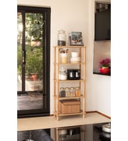 Concept 4 Raflı Kitaplık Banyo Mutfak Dolabı Balkon Organizer Ofis Düzenleyici Ahşap Nature