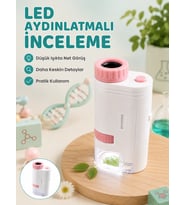 Çocuklar İçin Taşınabilir Bilim Mikroskobu 80x-200x Büyütme Ve Led Aydınlatma