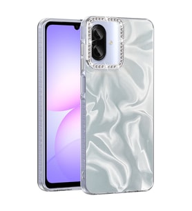 Samsung Galaxy A07 Uyumlu Kılıf Airbagli Parlak Taş Detay Tasarımlı Zore Esila Kapak