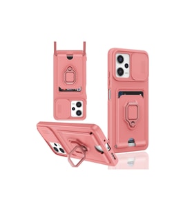 Poco X5 5G Kılıf Zuma Kartvizitli Yüzüklü Silikon - Pembe