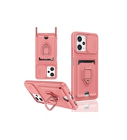 Poco X5 5G Kılıf Zuma Kartvizitli Yüzüklü Silikon - Pembe