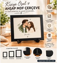 Fotoğrafınız Çizime, Anınız Eşsiz Bir Hatıraya! Kişiye Özel Ahşap MDF Çerçeve