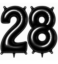 28 Rakam Folyo Balon Siyah Rengi (76 cm)