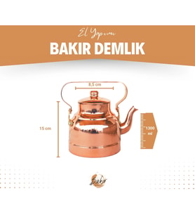 BAKIR DEMLİK MODERN MODEL BAKIR RENK