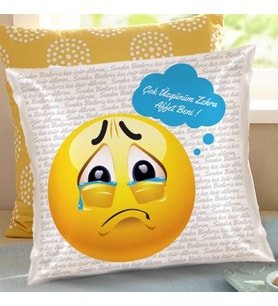 Kişiye Özel Çok Üzgünüm Beni Affet Emoji Yastık