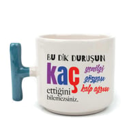 Bu Dik Duruşun Baskılı Kadınlar Günü Mavi Kulplu T Kupa
