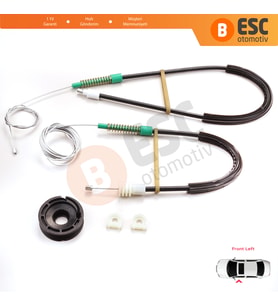 Volvo C70 MK1 872 1996-2002 2-Kapı Coupe 9467884 İçin Sol Cam Kriko Tamir Seti