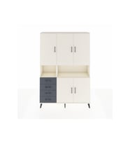 Arges Dolap 7 Raflı 4 Çekmeceli 5 Kapaklı 132x30x195 Aytaşı-Aytaşı/Antrasit