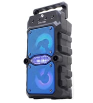 TT KTS-1096 Led RGB Büyük Boy Bluetooth kablosuz Çift Hoparlör USB/TF Kart/FM (Mavi)