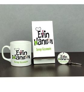 Evin Hanımı Üçlü Set (Kupa + Telefon Standı + Anahtarlık)