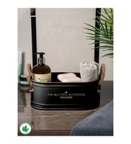 İp Kulplu Baton Metal Banyo Düzenleyici, Banyo Organizeri (For Beautiful Bathrooms Organizer Baskı) (Beyaz)