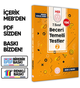 2026 7.Sınıf MEB Beceri Temelli Testler 2. Kitap Örnek Soru Bankası BASKI ÜCRETİ
