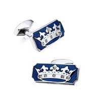 Omark Cotton Crown Kol Düğmesi (Kristal Mavi)