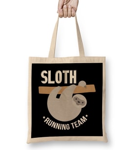 Adorable Sloth Running Team for Sloth Lovers Bez Çanta Uzun Saplı
