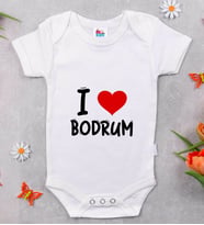 BK Kids I Love Bodrum Tasarımlı Bebek Body Zıbın - Model 1