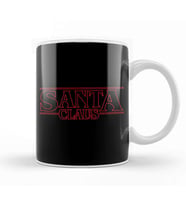 Santa Claus Stranger Things Logo Christmas Kupa Bardak Porselen