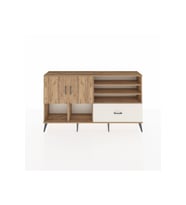Arges Konsol 7 Raflı Tek Çekmeceli 2 Kapaklı 176x30x99 Çam-Çam/Aytaşı