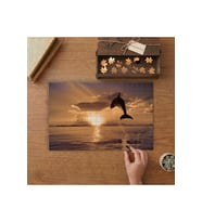 Günbatımı - Yunus Tasarımı 240 parça Ahşap Puzzle Ahşap Kutuda MP04749