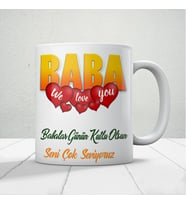 Baba We Love You Baskılı Babalar Günü Kupa Bardak Kupa Bardak