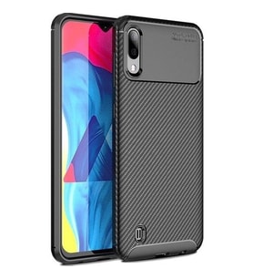 Samsung Galaxy M10 Kılıf Esnek Soft Karbon Tasarım Legion Serisi (Siyah)