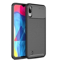 Samsung Galaxy M10 Kılıf Esnek Soft Karbon Tasarım Legion Serisi (Siyah)