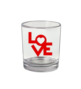 Love Baskılı Viski Bardağı - Lovelı Bardak (Standart)