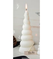 Büyük Boy Kokulu Soya Wax Burgulu Dönence Mum (Çok Renkli)