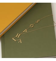 Kişiye Özel Harf İsim Kolye 925K Gümüş (Gold)