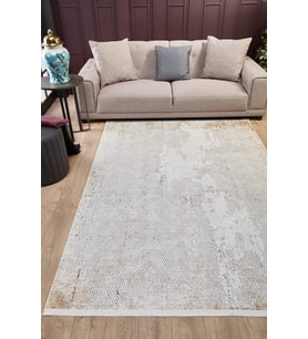 Dijital Kaymaz Yıkanabilir Krem Modern Salon Halısı Mutfak Halısı Koridor Halısı Yolluk HLN1694