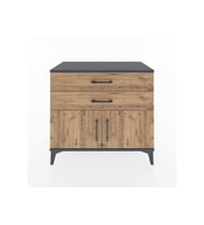 Hyperion Şifonyer 2 Çekmeceli 2 Kapaklı 88x44x80 Antrasit-Çam