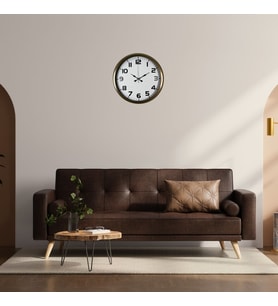 River World Duvar Saati Metal 40 cm'lik Eskitme Stil Antik