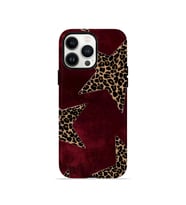 iPhone 13 Pro Max Vorian Çift Katmanlı MagSafe Kılıf Bordeaux Leopard Star