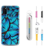 Samsung M21 M22 M23 M30 M31S M32 Kılıf Kablo Koruma Spiral Silikon Owl 1351