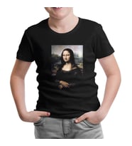 Mona Lisa Siyah Çocuk Tshirt