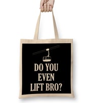 Funny Do You Even Lift Bro Ski Snowboard Ski Lift Bez Çanta Uzun Saplı