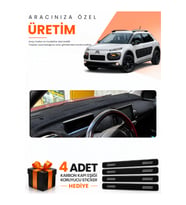 CITROEN CACTUS (2014-2017) Uyumlu Torpido Koruma Örtüsü Oto Kılıfı - Siyah
