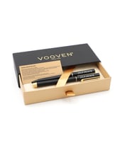Vogven Marka İsme Özel Gold Detaylı Roller ve Tükenmez Kalem Seti (Siyah)