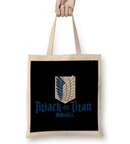 Attack On Titan Logo 01 Bez Çanta Uzun Saplı