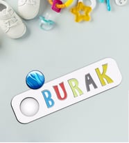 BK Toys Çocuklara Özel İsimli Figürlü Ahşap Eğitici Yapboz Puzzle-26