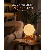 Modern Tasarımlı 3D Ay Lambası Yatak Odası ve Salon Dekoru