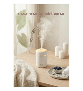 300 ml LED Işıklı Hava Nemlendirici & Pratik Oda Kokusu Difüzörü (7 cm x 11 cm)