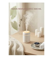 300 ml LED Işıklı Hava Nemlendirici & Pratik Oda Kokusu Difüzörü (7 cm x 11 cm)