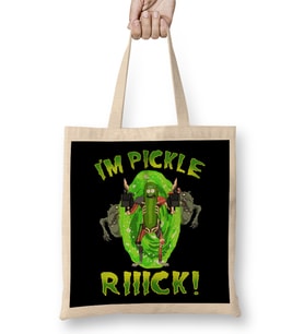 Rick and Morty - I'm Pickle Rick! I'M PICKLE RIIICK Bez Çanta Uzun Saplı